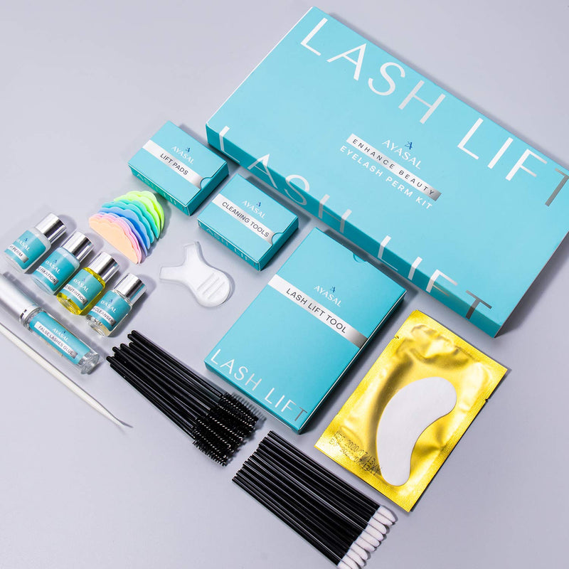 AYASAL Eyelash Perm Kit, Long-Lasting Curl, Home & Professional Use, Lash Lift Kit & Safe Perming Wave, Semi-Permanent Curling, Professional Quality. AYASAL