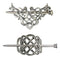 Tinsow 2 Pcs Silver Celtic Hair Slide Hairpins Hair Accessories Hair Clips, Creative Hair Barrette Minimalist Hair Claw Hair Pin Hair Accessories for Women (Style C H) Tinsow