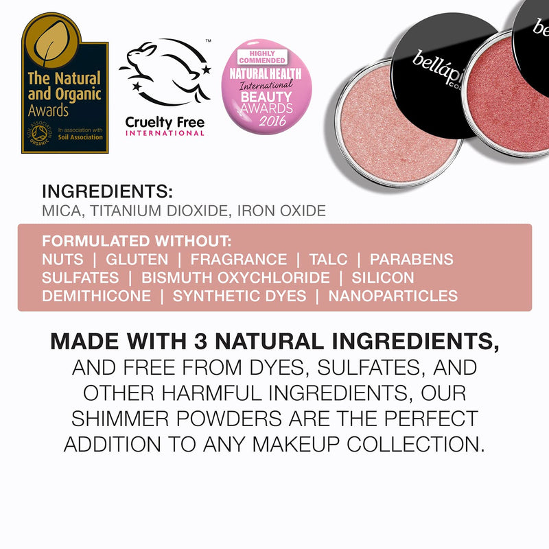 bellapierre Shimmer Powder | Paraben Free | Vegan & Cruelty Free | All Skin Types | 2.35g - Champagne bellapierre