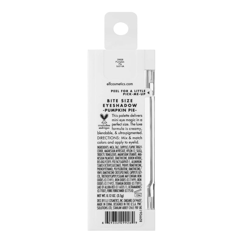 e.l.f, Bite-Size Eyeshadows, Creamy, Blendable, Ultra-Pigmented, Easy to Apply, Pumpkin Pie, Matte & Shimmer, 0.12 Oz e.l.f.