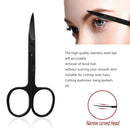 Tweezers Set-5 Pieces Professional Stainless Steel Tweezers with Curved Scissors, Best Precision Tweezers for Eyebrows, Splinter & Ingrown Hair Removal with Leather Travel Case (5 Pcs) HXL