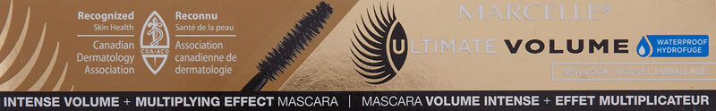 Marcelle Ultimate Volume Waterproof Mascara, Black, Hypoallergenic and Fragrance-Free, 0;33 fl oz MARCELLE