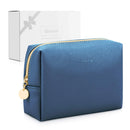 Gonex Small Makeup Bag for Purse PU Vegan Leather Travel Cosmetic Pouch Toiletry Bag for Women Girls Gifts Portable Water-Resistant Daily Storage Organzier Royal Blue Gonex Store
