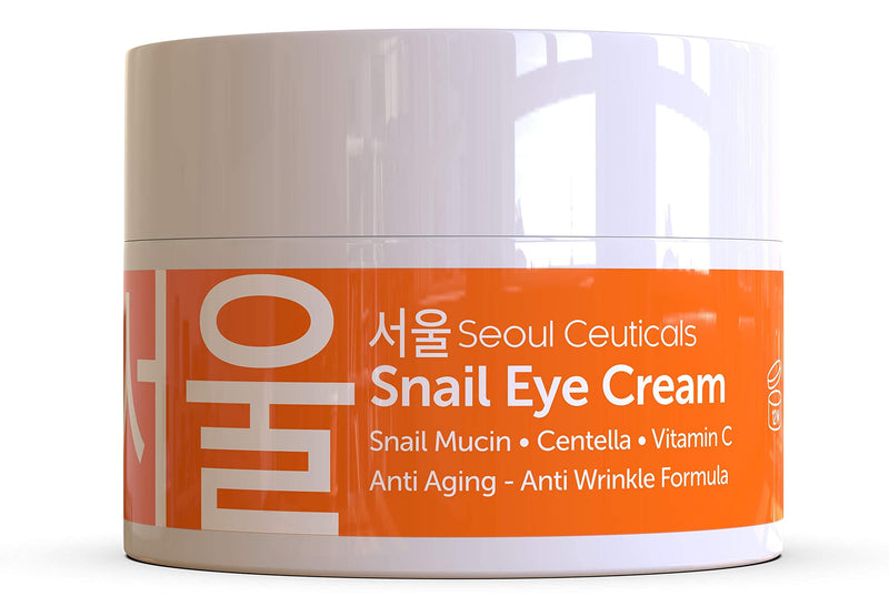 Korean Skin Care Set Contains Potent Vitamin C Serum PLUS Korean Snail Eye Cream with Centella Asiatica - This Extremely Effective Skincare Set Provides You With Glowing Skin & Youthful Eyes SeoulCeuticals