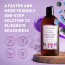 Just Nutritive Purple Toning Shampoo for Blonde, Gray, White, Silver, and Bleached Hair - Eliminate Brassiness, Boost Shine, Repairs, Hydrates, Sulfate-Free, Paraben-Free, Anti-Yellowing, 8 oz. Infinity Warehouse