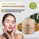 Brown Sugar Scrub, Organic Exfoliating Face & Body Scrub, Revitalizing Sugar Scrubs for Women, Gentle Exfoliating Formula with Shea Butter, Vitamin E and Arnica Extract, 10 oz White Naturals