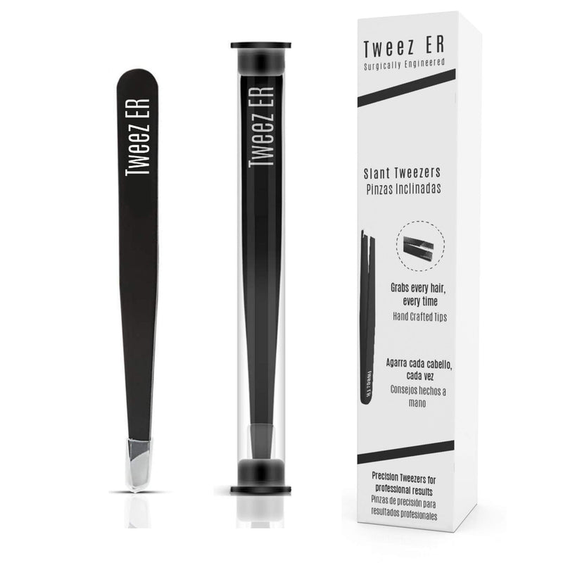 Tweezers for Women, Professional tweezers precision Stainless Steel with Slanted Tip, Ideal Tweezers for ingrown hair, Eyebrow Tweezers & Precision Tweezers for Your Daily Beauty Routine Tweez ER Surgically Engineered
