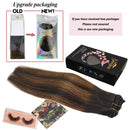 GOO GOO Clip in Human Hair Extensions Ombre Dark Brown to Chestnut Brown 20 Inch 7pcs 120g Clip in Hair Extensions Human Hair Straight Real Natural Hair Extensions GOO GOO Store