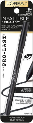 L'Oreal Paris Makeup Infallible Pro-last Pencil Eyeliner, Waterproof & Smudge-resistant, Glides On Easily To Create Any Look, Black shimmer, 0.042 Ounce L'Oreal Paris