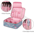Travel Makeup Bag Large Cosmetic Bag Makeup Case Organizer for Women and Girls (Sky Blue) Narwey
