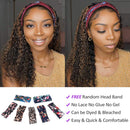 CYNOSURE Curly Headband Wig Human Hair Wigs for Black Women 9a Glueless None Lace Front Wigs Human Hair No Need Pre Plucked Natural Black Color Brazilian Hair Curly Wig(24, Headband Wig Curly) CYNOSURE