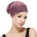 Satin Lined Hair Cover Sleep Cap - Adjustable Stay on No Fading Slouchy Skull Night Sleeping Beanie for Frizzy Natural Curly Hair Protection - Heather Burgundy GB Selected