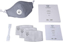 Leovard Luxury Cloth Face Mask for Men & Women with Valve and PM 2.5 Filter (Gray) Leovard Store