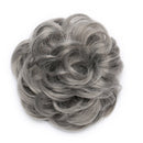 Messy Bun Hair Piece Scrunchy Updo Hair Pieces for Women Fluffy Wavy Hair Bun Scrunchies Donut Hairpiece Synthetic Chignons With Elastic Rubber Band Dark Grey-Thicker 2 pcs Benehair