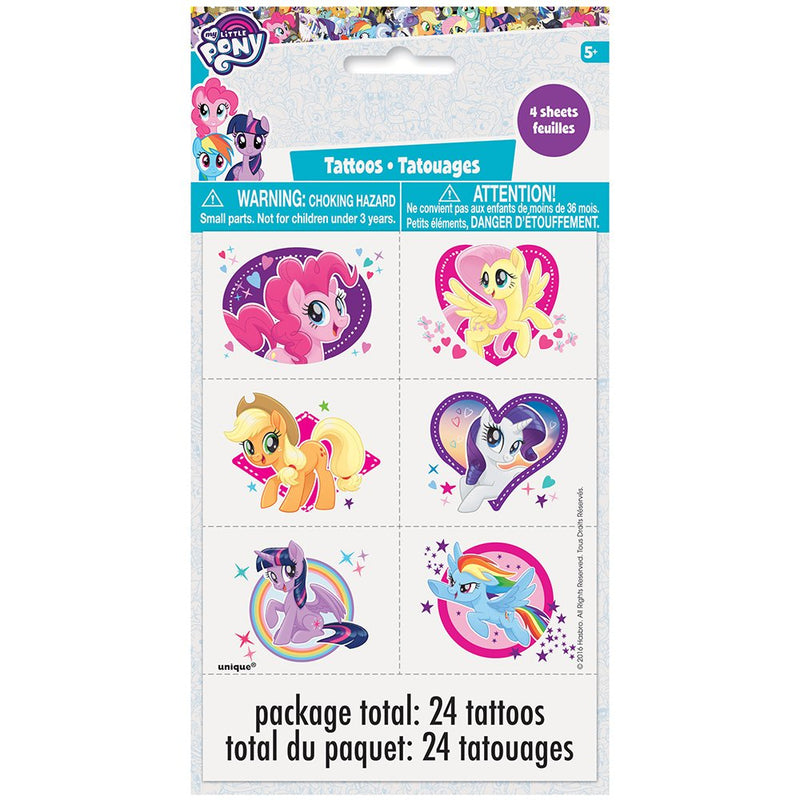 Unique Industries My Little Pony Temporary Tattoos, 24ct Unique Industries