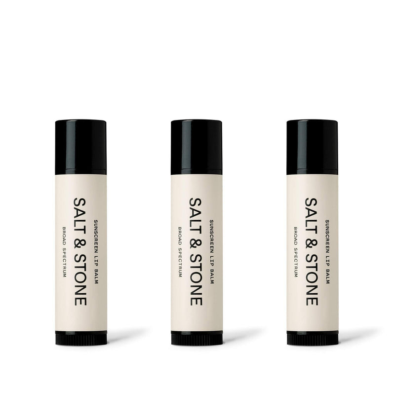 Salt & Stone SPF 30 Lip Balm (3 Pack) - Broad Spectrum Lip Protection that Sinks in Effortlessly and is Water Resistant and Reef Safe - Cruelty Free, Gluten Free, Made in USA Salt & Stone