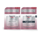 Eucerin Q10 Skin Care Set, Anti Wrinkle Daily Face Cream with Biotin (1.7 Oz) + Anti Wrinkle Night Cream with Pro-Retinol (1.7 Oz), Fragrance Free Face Moisturizer for All Skin Types Infinity Warehouse
