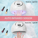86W Fast Nail Dryer, Easkep LED Light Curing Lamp for Gel Polish Professional Salon with 4 Timer Setting Auto Sensor for Fingernail and Toenail Machine with 12 PCS Nail Files (2020 NEWEST) (White) Easkep