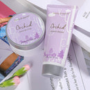 Bath Gifts for Women - Gift Set for Women Body & Earth 5 Piece Body Spa Bath Set Gift Baskets with Orchid Scented Candle, Body Butter, Hand Cream, Bath Bar and Bath Bomb, Christmas Gift for Women BODY & EARTH