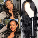 QTHAIR 14A Body Wave Fake Scalp 4x1 T Part Lace Closure Human Hair Wigs Middle Part for Black Women Unprocessed Brazilian Virgin Hair Long Wigs Pre Plucked with Baby Hair 150% Density 16 inch QTHAIR