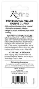 Refine Professional Angled Toenail Clipper, 2 Count Refine