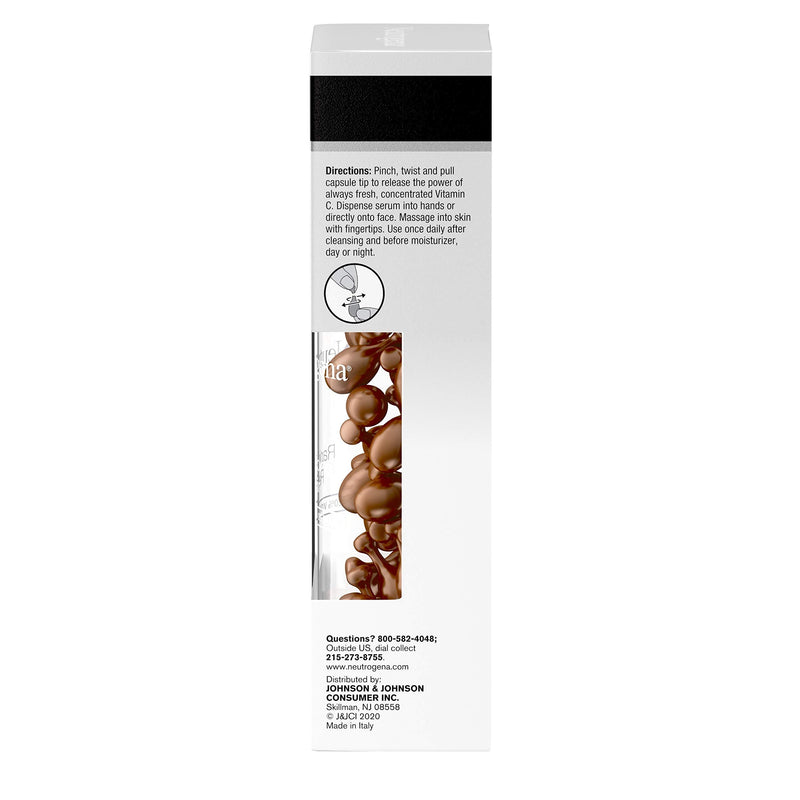 Neutrogena Rapid Tone Repair 20% Vitamin C Brightening Serum Capsules, Antioxidant Face Serum to Brighten Look of Dark Spots & Even Skin Tone, Oil-Free, 30 Serum Capsules Neutrogena