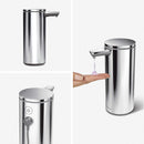 simplehuman 9 oz. Touch-Free Rechargeable Sensor Liquid Soap Pump Dispenser, Polished Stainless Steel & Lavender Moisturizing Liquid Hand Soap Refill Pouch, 34 Fl. Oz simplehuman