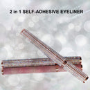 Upgraded Self-adhesive Eyeliner,2 in 1 Eye Liner Pen Diamond Bling Glitter Liquid Eyeliner No Glue, Non Magnetic,Eye Liner for Eye Makeup Wear Normal False Eyelashes Best Women Gifts (Queen) tokabrize