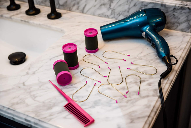 Sun's Out Beauty LARGE (1 1/2") Premium Hot Roller Clips - Curler Clips - Pink (8 count) Sun's Out Beauty Store