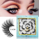 DYSILK 10 Pairs 6D Mink Eyelashes Faux Fluffy Wispy Natural False Eyelashes Long Luxurious Handmade Fake Eyelashes Pack Thick Dramatic Reusable Eyelashes Makeup Lashes Cross No Glue |02-14.5mm DYSILK