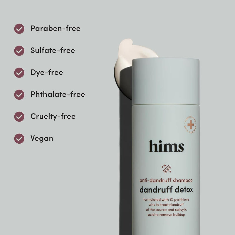 hims Dandruff Detox Anti Dandruff Shampoo, 2 Pack - Anti Dandruff Shampoo for Dry, Itchy Scalp with Pyrithione Zinc 1% and Argan Oil - Paraben Free, Sulfate Free - Evergreen Mint - 2 x 6.4 fl oz Infinity Warehouse