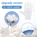 Rovtop White Gloves - 20Pcs/10Pairs White Gloves, Gloves Comfortable and Large for Silver Coin Jewelry Inspection, Cosmetic Moisturizing Eczema Hand Spa Rovtop