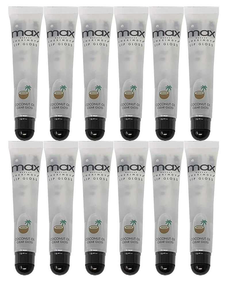 Cherimoya MAX Makeup Clear Lip Polish bulk (COCONUT) 12pcs Cherimoya Brand Name