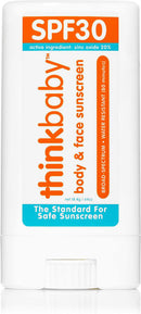 Thinkbaby SPF 30 Sunscreen Stick – Safe, Natural, Water Resistant Sun Cream for Babies, Kids & Adults – Vegan, Mineral UVA/UVB Sun Protection – Reef Friendly Travel Stick, 0.64oz Thinkbaby