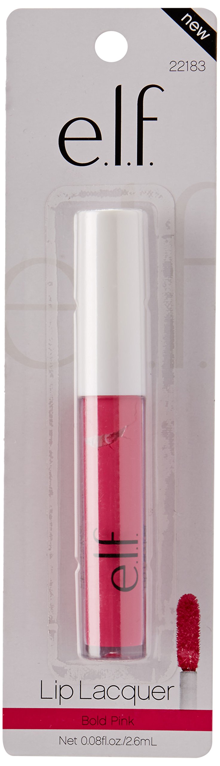 Elf Cosmetics Lip Lacquer, Bold Pink, 0.6 Ounce e.l.f.