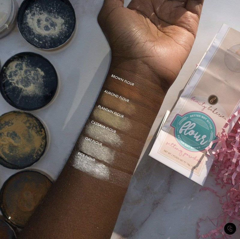 Beauty Bakerie Flour Setting Powder, Finishing Powder for Setting Foundation Makeup in Place, Almond (Chestnut), .5 Ounce Beauty Bakerie