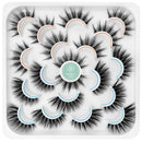 DYSILK 10 Pairs Faux 6D Mink Eyelashes Fluffy Wispy Natural Look False Eyelashes Dramatic Long Soft Fake Eyelashes Pack Handmade Reusable Eyelashes Makeup Thick Lashes No Glue 2 Styles Mixed DYSILK
