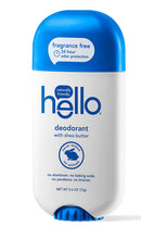 Hello Shea Butter Fragrance Free Deodorant for Women + Men - Aluminum Free, Unscented, No Baking Soda, Parabens, or Sulfates, 24 Hour Protection, 2.6 Ounce Hello Oral Care Store
