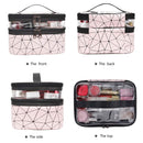 MKPCW Makeup Bags Double layer Travel Cosmetic Cases Make up Organizer Toiletry Bags (Pink) MKPCW Store
