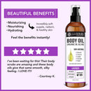 pureSCRUBS Ultra Moisturizing LAVENDER BODY OIL Spray For Dry Skin, Massage, Cuticles & More, Organic Blend of Jojoba, Argan, Coconut, Sweet Almond & Avocado Oils Enriched with Vitamin E - Lg 4oz pureSCRUBS