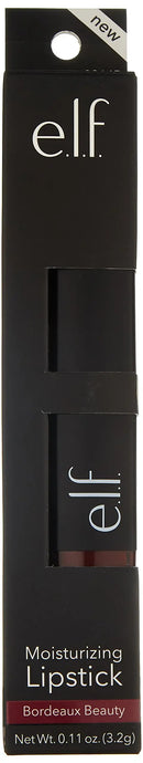 e.l.f. Moisturizing Lipstick, Vibrant Color & Luminous Shine, Bordeaux Beauty, 0.11 Ounce e.l.f.
