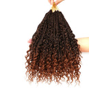 12 Inch 7 Packs Bohomian Box Braids Crochet Hair Curly Prelooped Crochet Hair Goddess Box Braids Crochet Hair Crochet Box Braids Hair With Curly Ends Crochet Braiding Hair For Black Woman (12 Inch, T30