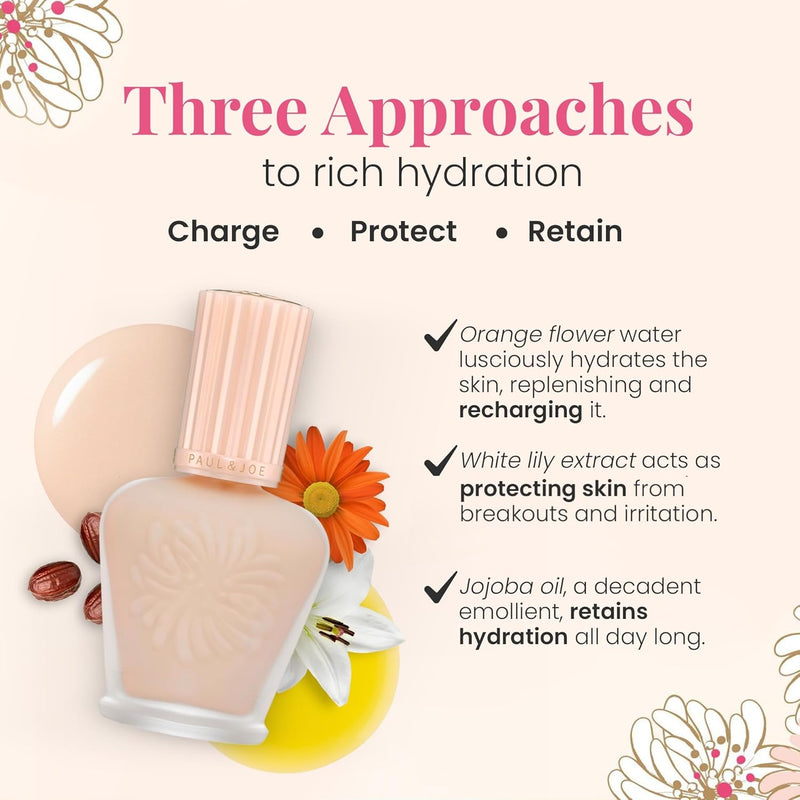 Paul & Joe Moisturizing Foundation Primer, Lightweight Makeup Primer, Sheer and illuminating Foundation Makeup, Face Makeup Base for Fair Complexions & Pink Undertones, Primer S 01 Peach, 1 fl oz Infinity Warehouse