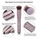 BS-MALL(TM) Makeup Brushes Premium 14 Pcs Synthetic Foundation Powder Concealers Eye Shadows Silver Black Makeup Brush Sets (Ypurple) BS-MALL Store