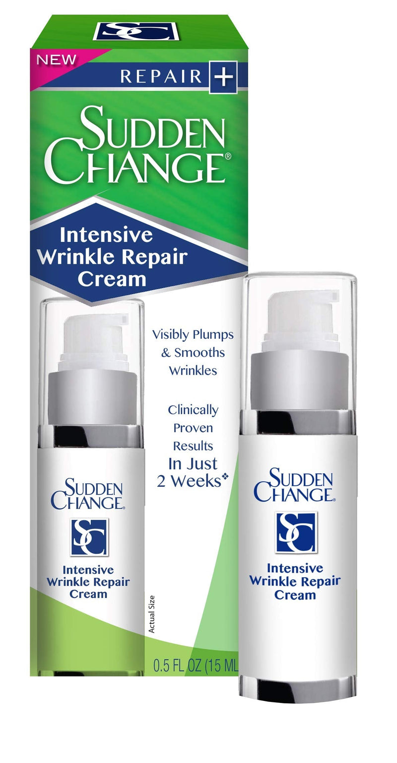 Sudden Change Intensive Wrinkle Repair Cream - Face Lotion For Deep Wrinkles - Clinically Proven & Recommended By Professionals - Collagen & Elastin Booster - Reduce Fine Lines & Wrinkles In 2 Weeks, 0.5 Oz Sudden Change