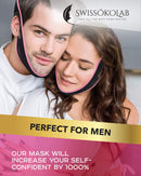 Reusable Face Slimming Strap Double Chin Reducer V Line Mask Chin Up Patch Chin Mask V Up Contour Tightening Firming Face Lift Tape Neck Bandage V-Line Lifting Patches V Shaped Belt SWISSÖKOLAB Store