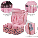 Travel Makeup Bag Large Cosmetic Bag Makeup Case Organizer for Women and Girls (Leopard) Narwey