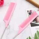 2 Pieces Tail Combs Carbon Fiber Teasing Combs Rat Tail Lifting Combs Styling Combs for Hair Salon or Home Supplies (Pink) Leinuosen
