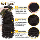 QTHAIR 12A Grade Brazilian Deep Wave Human Hair(8" 10" 12",300g,Natural Black) 100% Unprocessed Brazilian Virgin Hair Deep Curly Hair for Black Women QTHAIR Store