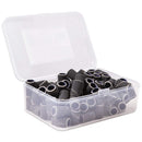 PANA 100 Pieces Nail Sanding Bands Professional Nail Manicure Great Fit for Nail Drill Bits for Acrylic Nails (180 Grit, Black) PANA